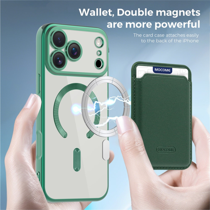 A-One Brand - iPhone 17 Pro Max Mobilskal MagSafe Korthållare TPU + PC