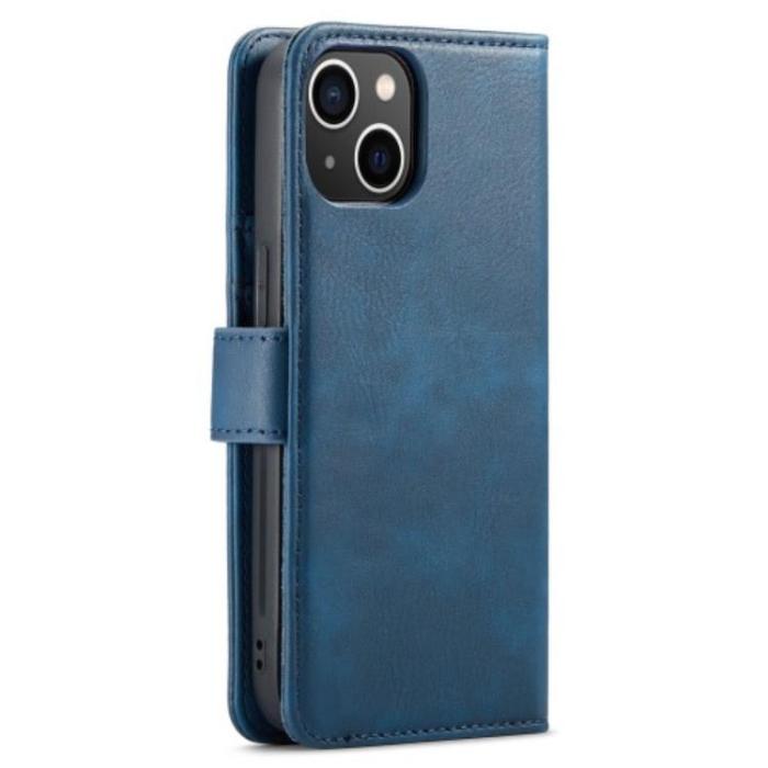 DG.MING - DG.MING iPhone 14 Plus Plånboksfodral Split Detachable Flip - Blå