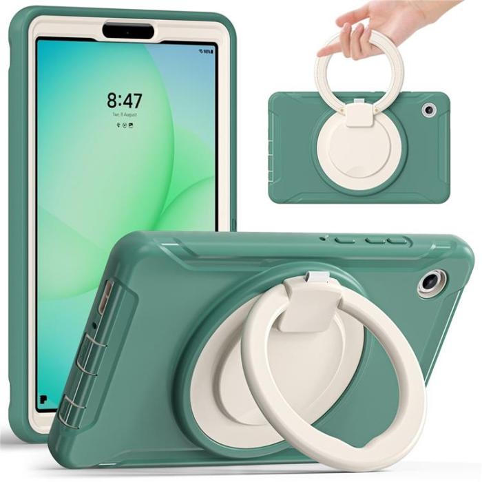 A-One Brand - Galaxy Tab A11 Skal Rotary Kickstand Handle - Emerald Grön