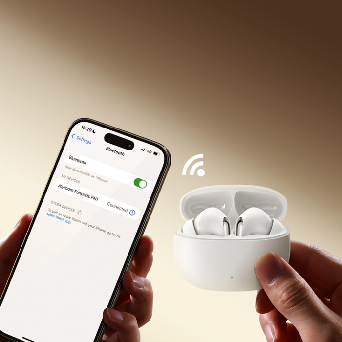 Joyroom - Joyroom TWS In-Ear Hörlurar Bluetooth 5.4 ANC ENC - Vit