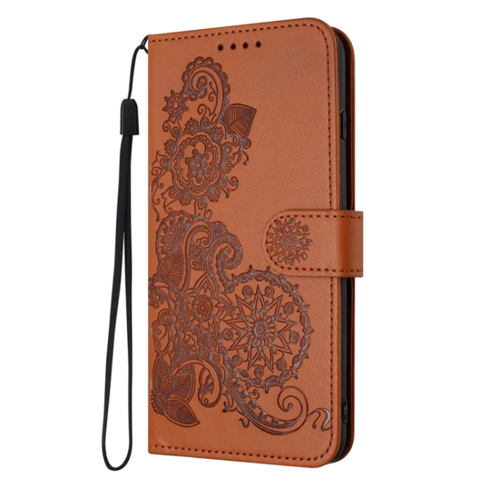 A-One Brand - iPhone 17 Pro Max Plånboksfodral Mandala Flower - Kaffe
