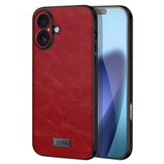 SULADA - SULADA iPhone 17 Mobilskal PU-läder+TPU+PC - Röd