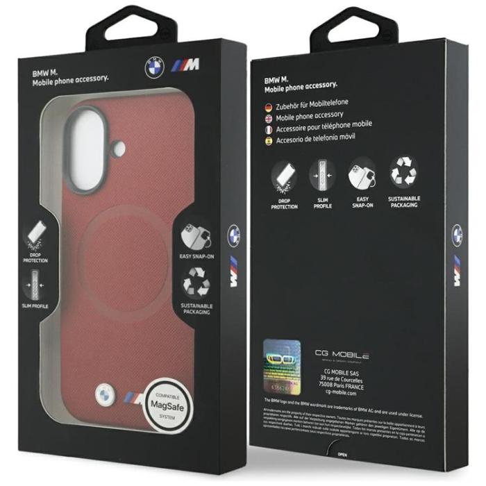 BMW - BMW iPhone 17 Mobilskal MagSafe M FW Metal Logo - Röd