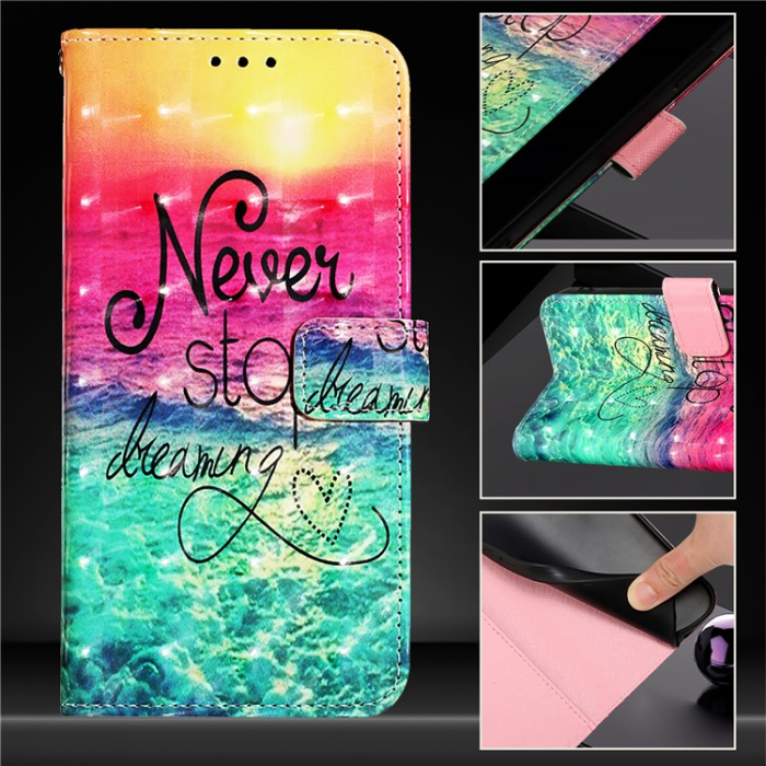 A-One Brand - iPhone 16e Plånboksfodral Printing Pattern Med Rem
