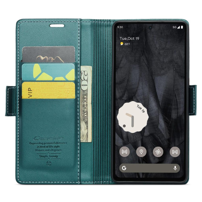 Caseme - Caseme Google Pixel 8 Pro Plånboksfodral - Grön