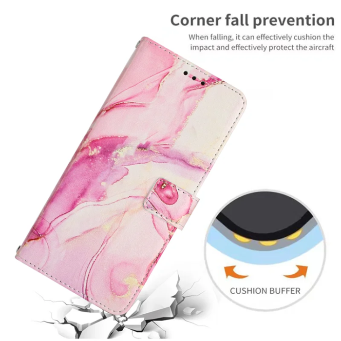A-One Brand - Sony Xperia 10 VII Plånboksfodral Marble Pattern - Roséguld