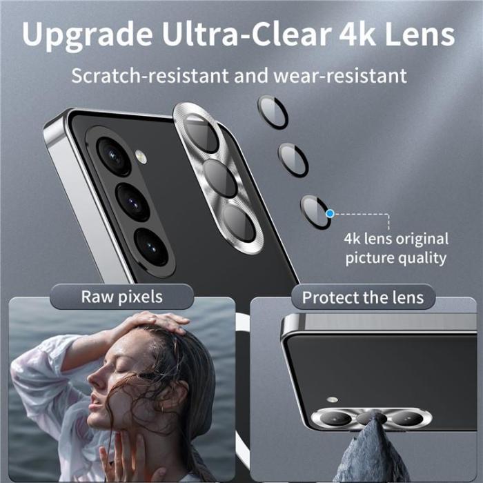 A-One Brand - Galaxy S24 Mobilskal MagSafe Metal Frame - Silver