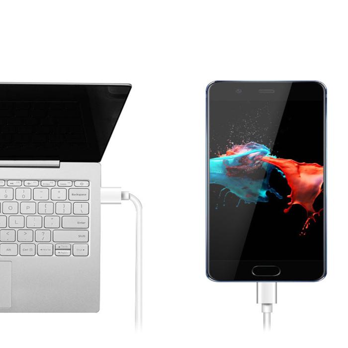 SiGN - SiGN SuperCharge USB-C till USB-A kabel 5A, 2m - Vit