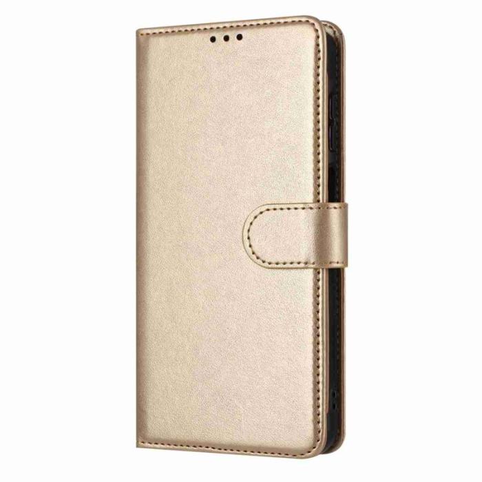 OEM - Samsung Galaxy A37 Plånboksfodral Konstläder Ställ - Guld