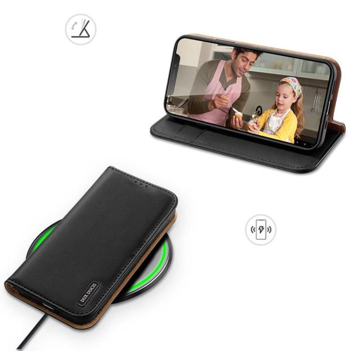 UTGATT - Dux Ducis Äkta Läder Fodral iPhone 13 Pro Max - Svart