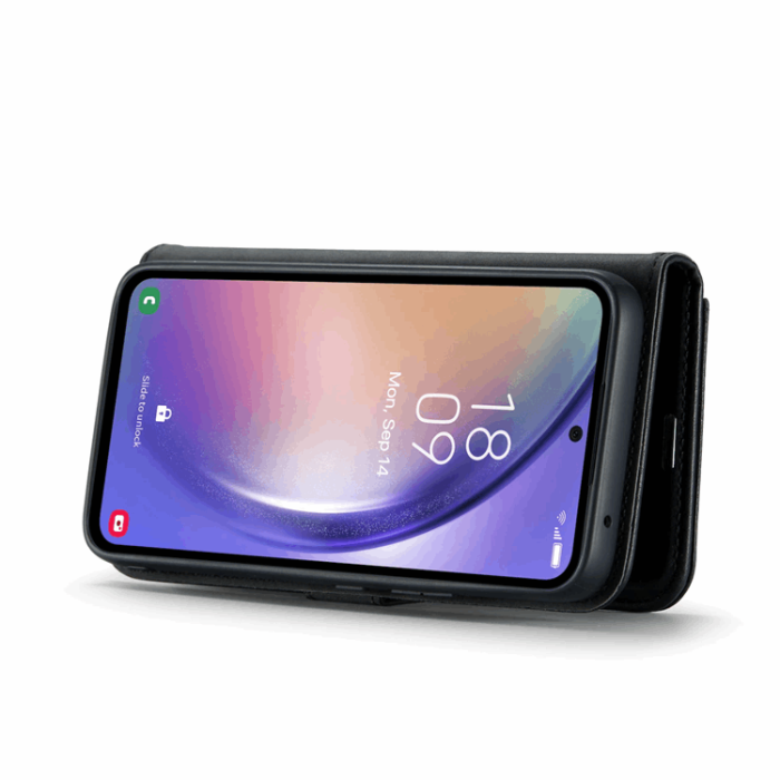 DG.MING - DG.MING Galaxy S23 FE Plånboksfodral Äkta Läder 2in1 - Svart