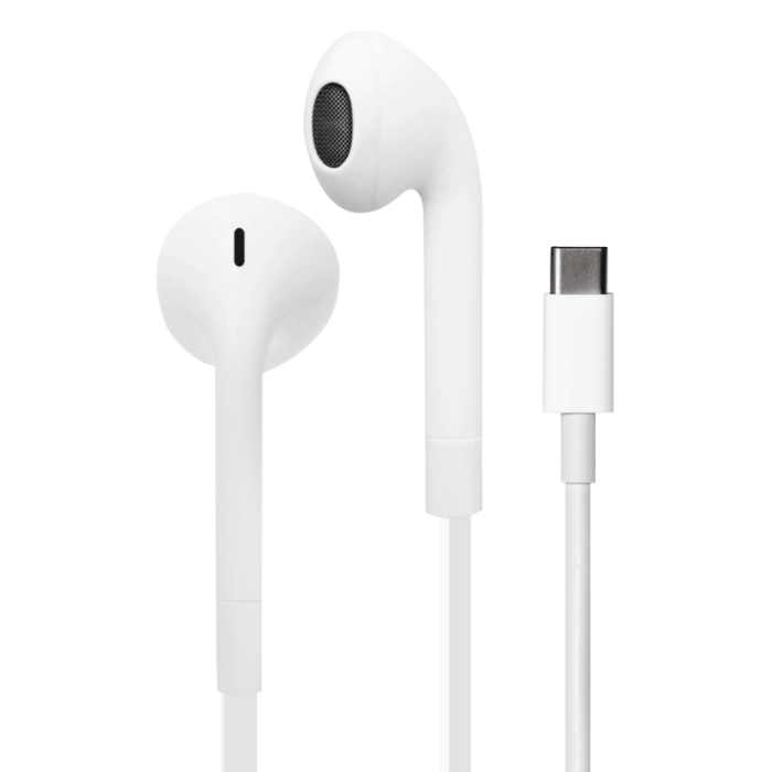 UTGATT1 - Puro - Icon Stereo-Hörlur med USB-C och Mik. - Vit