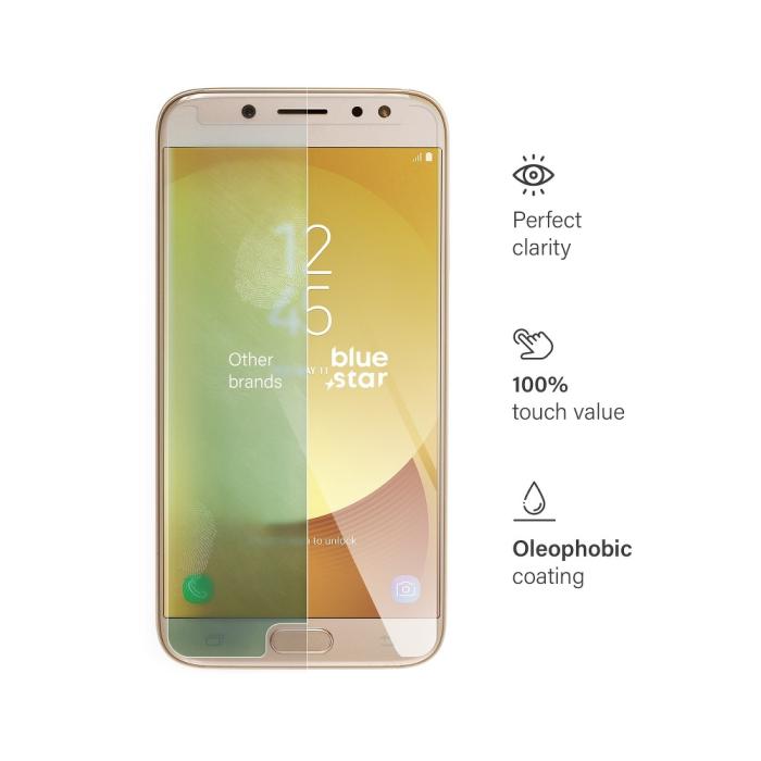 Blue Star - Blue Star Härdat Glas Skärmskydd till Samsung Galaxy J7 (2017)