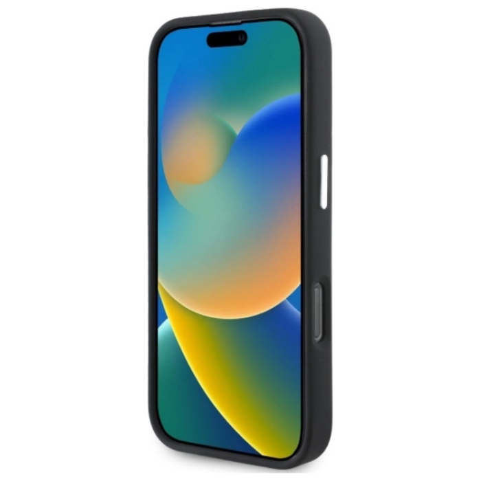 Mercedes - Mercedes iPhone 16 Pro Max Mobilskal MagSafe Silikon Vertical Stripes - Svart