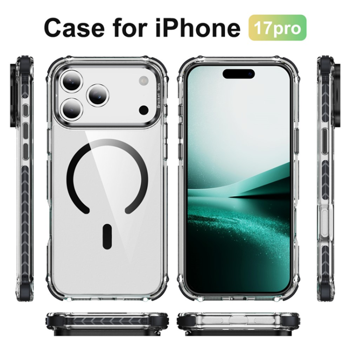 A-One Brand - iPhone 17 Pro Mobilskal MagSafe Kickstand - Svart