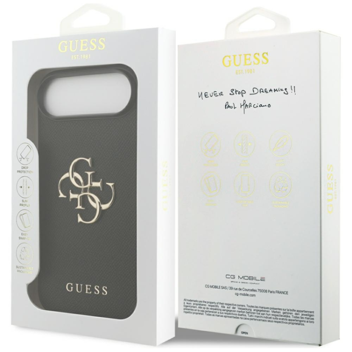 Guess - Guess iPhone 17 Air Mobilskal Grained Classic Logo - Svart