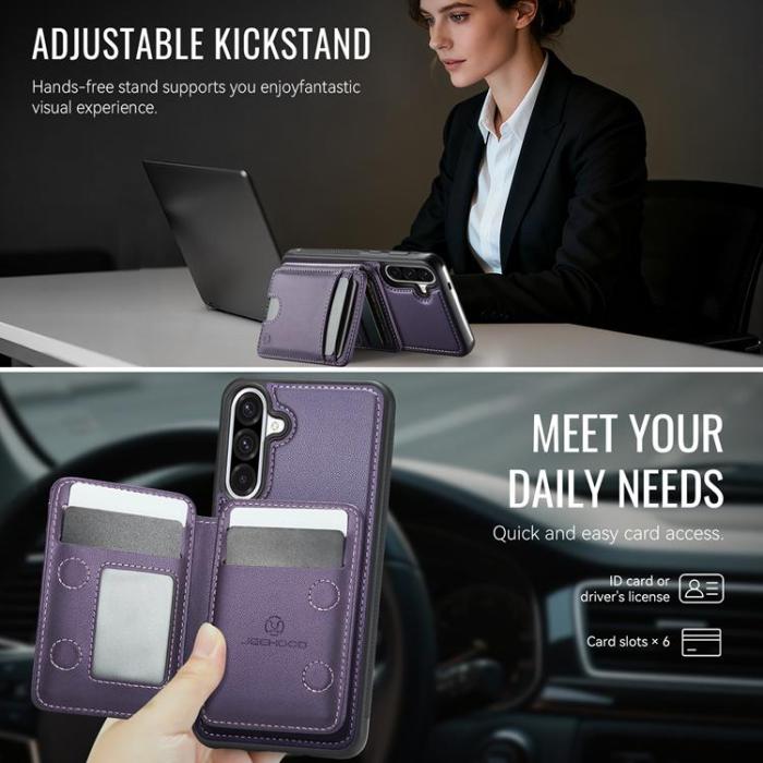 OEM - JEEHOOD Samsung Galaxy A56 5G Fodral KonstLäder - Lila