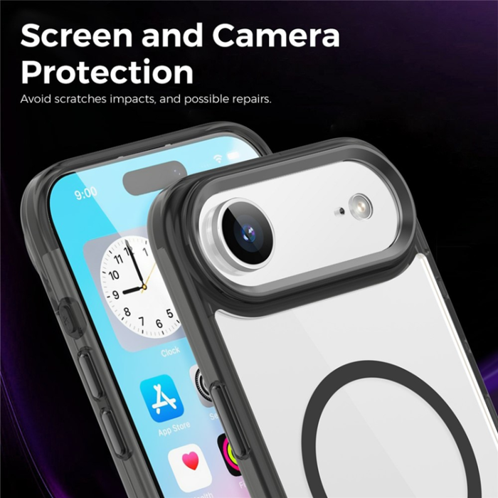 A-One Brand - iPhone Air Mobilskal MagSafe TPU+PC - Transparent Svart