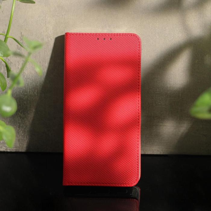 OEM - Smart Magnetiskt fodral för Samsung Galaxy S21 röd