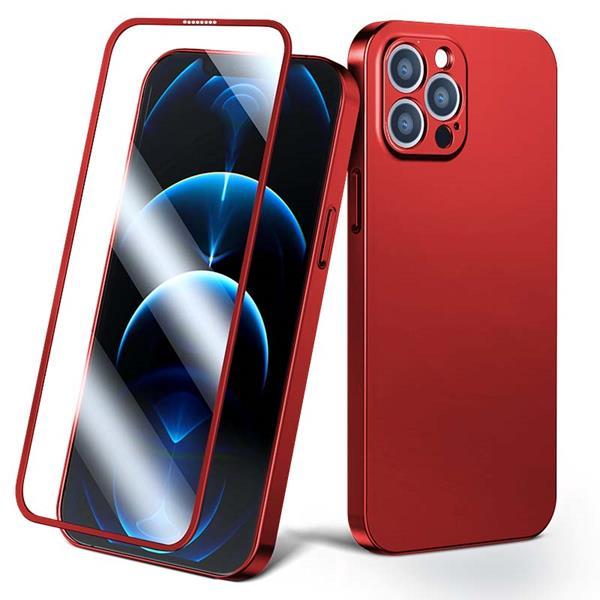 Joyroom 360 Skal Plus Härdat glas iPhone 13 Pro Max - Röd | 2353 | AlltMobil