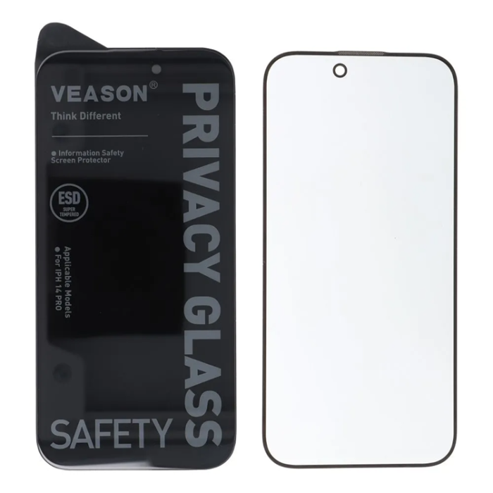Veason - Veason iPhone 14 Pro Härdat Glas Skärmskydd 6D Pro Privacy