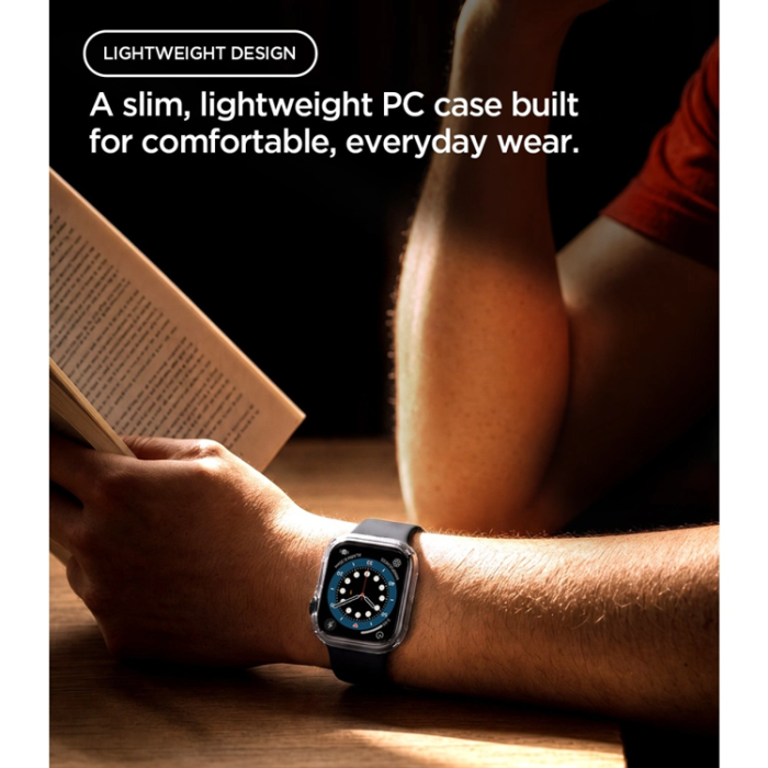 Spigen - Spigen Skal För Apple Watch 12 (46mm) Thin Fit - Crylstal Clear