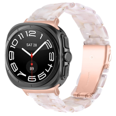 A-One Brand - Galaxy Watch 8/8 Classic (40/44/46mm) Armband Vattentät Acrylic - Rosa Flower