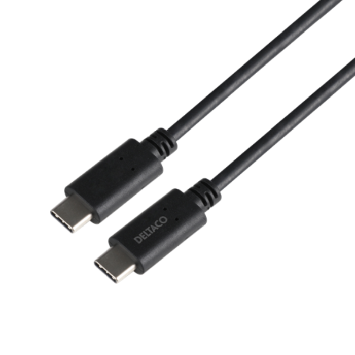 UTGATT1 - Deltaco USB-C till USB-C Kabel 100W 5A 1m - Svart