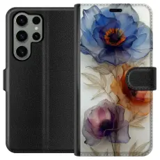 Gustaf - Pl&aring;nboksfodral till Samsung Galaxy S23 Ultra med Silkesblommor