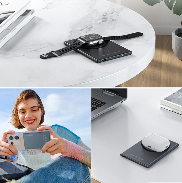 Choetech - Choetech Qi Trådlös Powerbank 2000mAh MagSafe 5W SuperThin - Svart