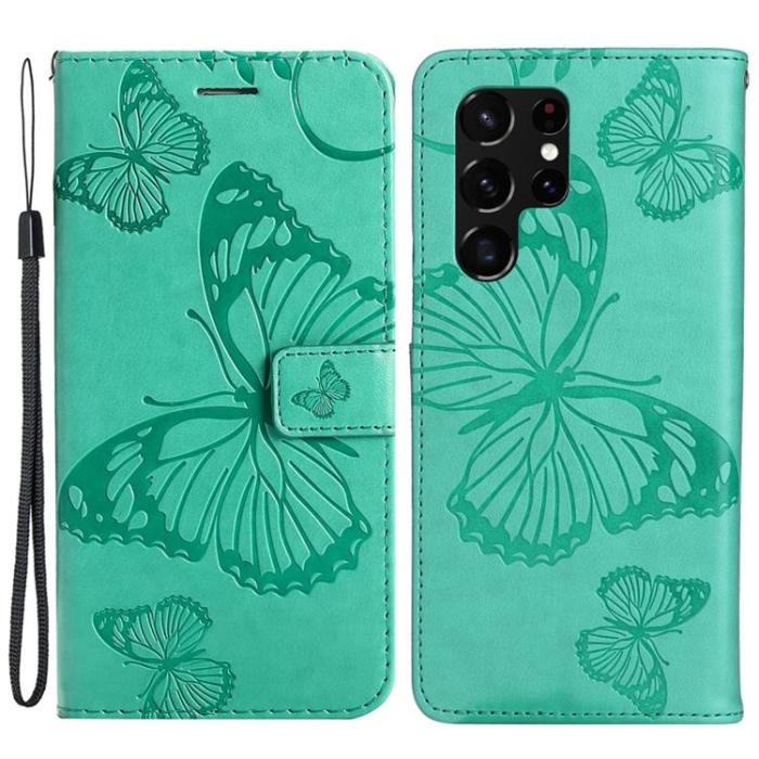 OEM - Butterfly Imprinted Fodral Galaxy S22 Plus - Grön