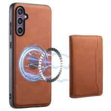 DENIOR - DENIOR D13 Samsung Galaxy S24 Fodral Retro Konstl&auml;der Brun