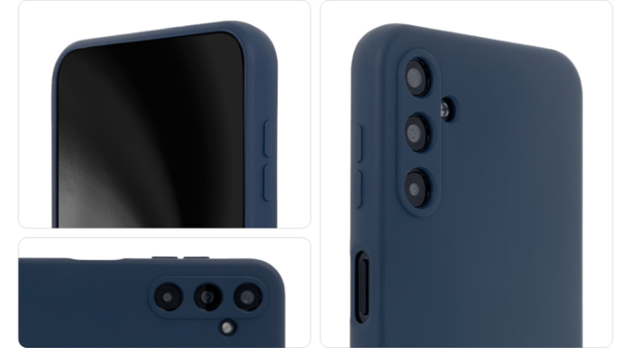 Tecto Shield - Tecto Shield Galaxy A14 5G/4G Mobilskal Soft Silikon - Mörkblå