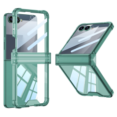 GKK - GKK Galaxy Z Flip 7 Mobilskal med Back Film Airbag Hinge - Grön