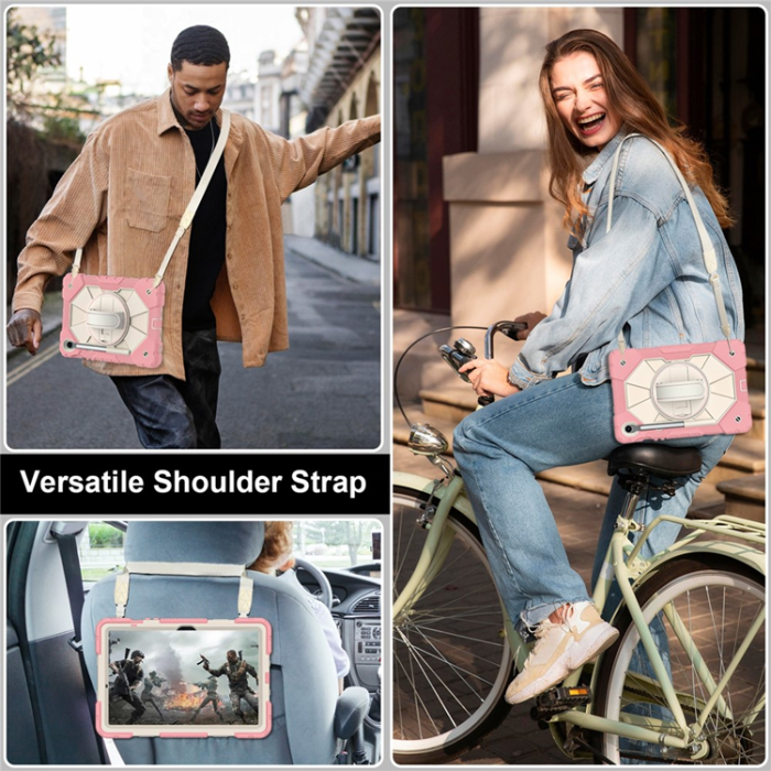 A-One Brand - Galaxy Tab S10 FE/S9 FE/S9 Skal Kickstand med Rem - Roséguld
