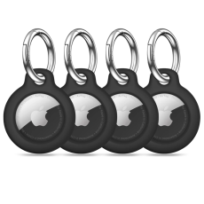 Tech-Protect - [4-Pack] Tech Protect Apple Airtag Nyckelring - Svart