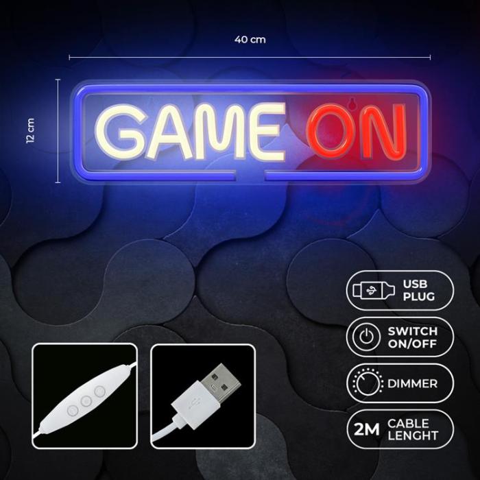 Forever Light - Forever Light Neon LED PLEXI GAME ON FPNE23 - Flerfärgad