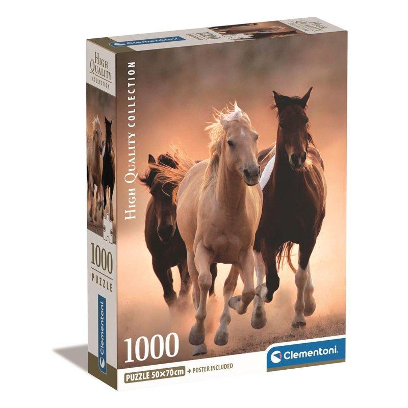CLEMENTONI Pussel 1000 Pcs CB High Quality Collection Running Horses