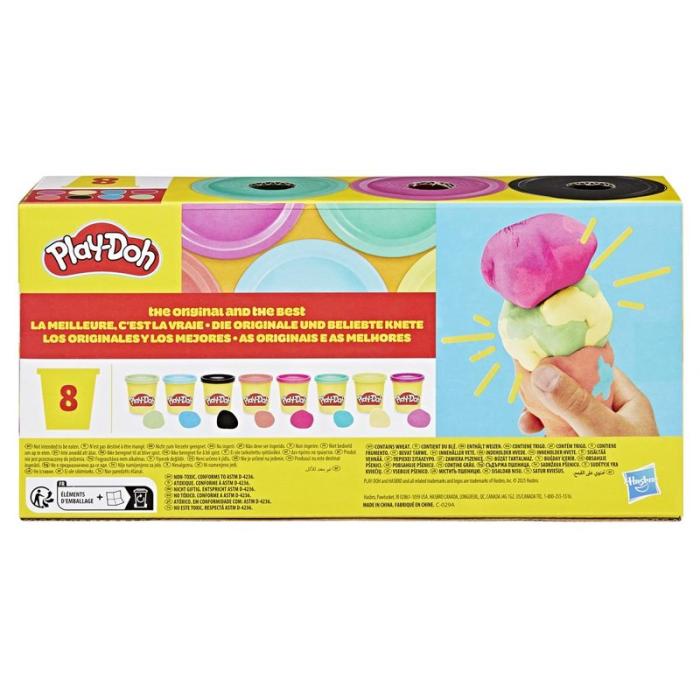 PLAY-DOH - PLAY-DOH Compound 8 Pack, Vibrant, 3 Oz