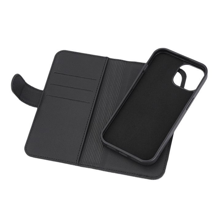 UTGATT1 - Deltaco 2-i-1 iPhone 15 Plus Plånboksfodral Magnetiskt - Svart