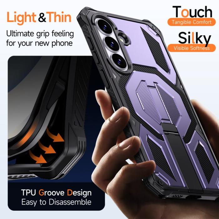 OEM - Mobilskal för Samsung Galaxy S26 Magnetiskt TPU + PC Kickstand - Lila