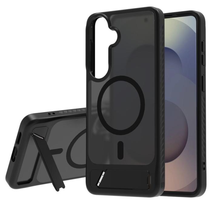LeReach - LeReach Mobilskal för Samsung Galaxy S26 Magnetiskt TPU + PC Kickstand - Svart