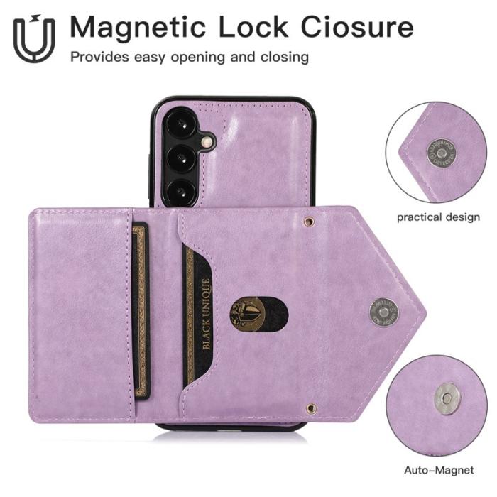 OEM - Mobilfodral för Samsung Galaxy S26 Plus Konstläder + TPU - Lila