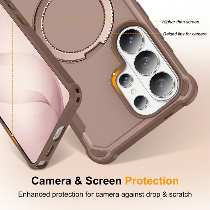 OEM - Mobilskal för Samsung Galaxy S26 Ultra Magnetiskt Kickstand TPU + PC - Guld