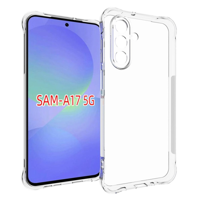 WANLONFENG - WANLONFENG Galaxy A17 Mobilskal med Härdat Glas WL - Clear