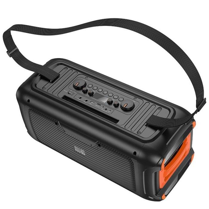 Hoco - Hoco Trådlös Högtalare Med 2xTrådlösa Mikrofoner LED 60W (Karaoke Set) HA9