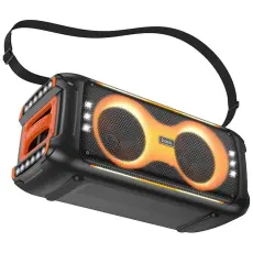 Hoco - Hoco Tr&aring;dl&ouml;s H&ouml;gtalare Med 2xTr&aring;dl&ouml;sa Mikrofoner LED 60W (Karaoke Set) HA9