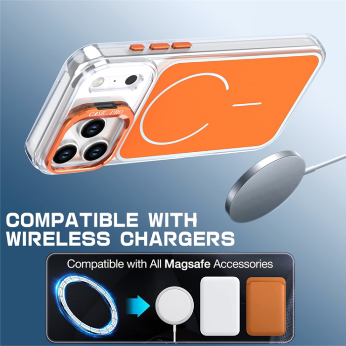 A-One Brand - iPhone 17 Pro Max Mobilskal MagSafe Lens Kickstand TPU + PC