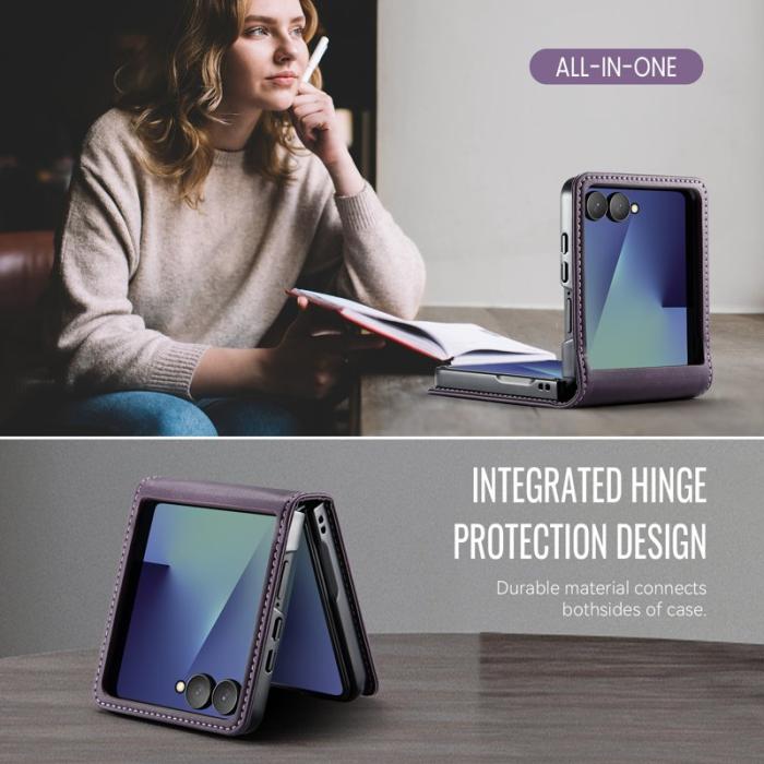 Caseme - CASEME 033 Mobilskal till Samsung Galaxy Z Flip7 5G Lila med RFID-blockering