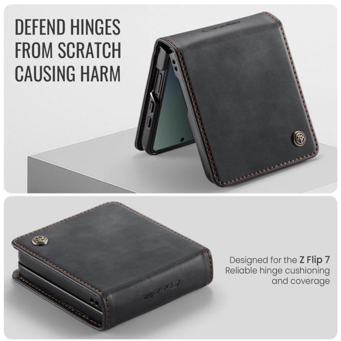Caseme - CASEME 033 Mobilskal till Samsung Galaxy Z Flip7 5G RFID Blocker Svart